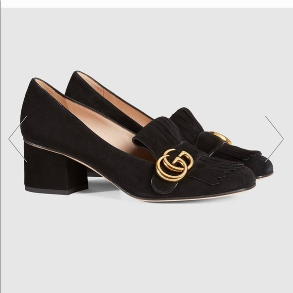 Gucci Shoes - 🔥🔥 GUCCI Marmont Suede Mid-Heel Pumps 🔥🔥